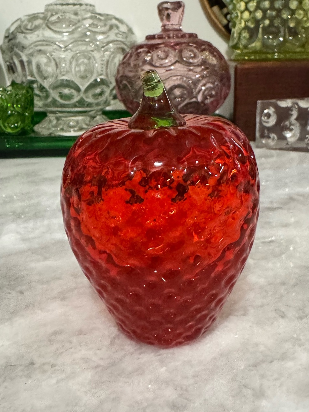 Viking Glass Strawberry flawed
